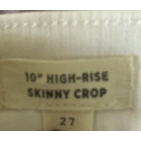 Madewell Jeans Women's 27 10" High Rise Skinny Crop White Button Fly Mom Denim - Picture 5 of 5